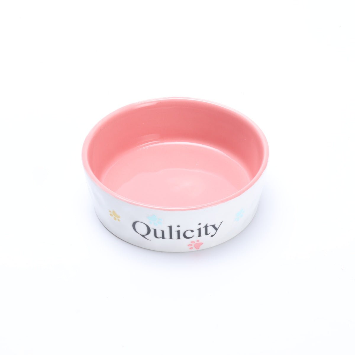 Pink Ceramic Feeding Bowl view 2